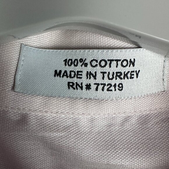 Joseph & Feiss Dress Shirt Men's18.5 36/37 Light Pink, Long Sleeve, Button Up - Picture 16 of 16